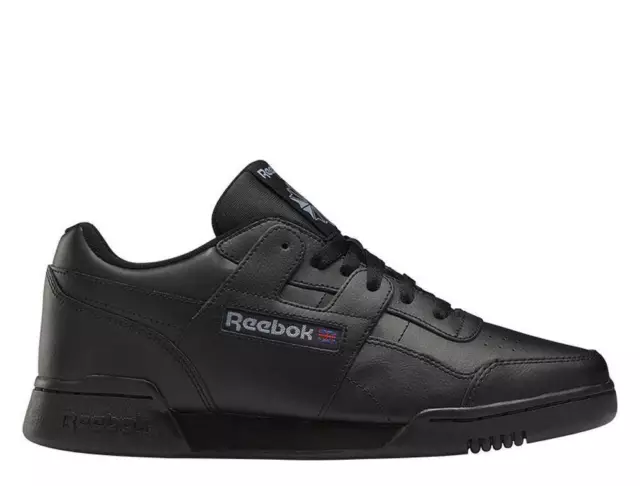 REEBOK WORKOUT PLUS Herren Schwarz Schuhe Sneaker Turnschuhe Echtleder HP5910