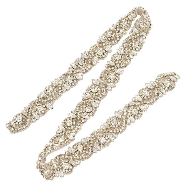 1 Yard Bridal Rhinestone Applique Trim Crystal Rhinestone Applique Wedding belt