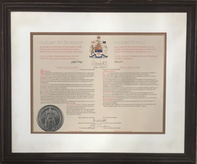 UNIQUE Royalty Queen Elizabeth II R Royal Canadian Proclamation Document