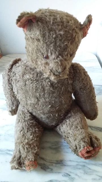 ANCIEN OURS EN peluche vintage de 25 cm année 1940/1950 EUR 40,00