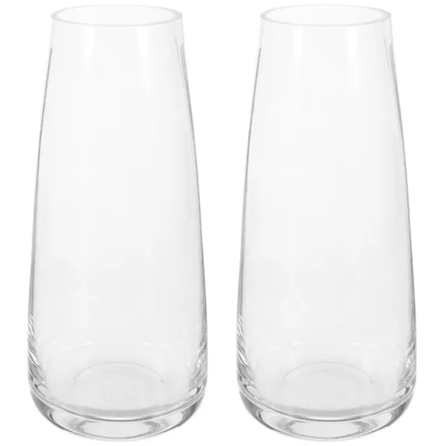 2 Stück moderne Glasvase, Hydrokultur-Vase, Glas-Blumenvase,