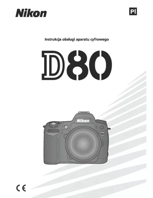 Nikon D80 Polish Language Printed Instruction Manual Guide 162 Pages A5