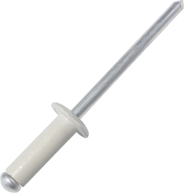 Set 20 Rivetti Ciechi Con Testa Bianco Perla Misura 4,8X12 Acciaio/Alluminio 