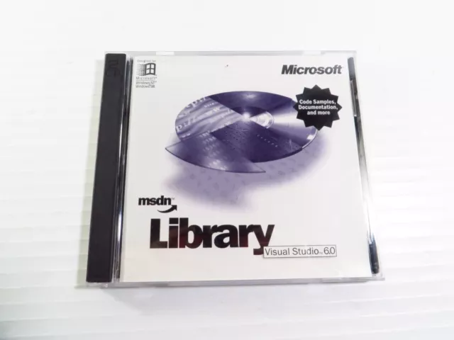Microsoft MSDN Library Visual Studio  6.0 Two CD Set for Windows98 Windows NT