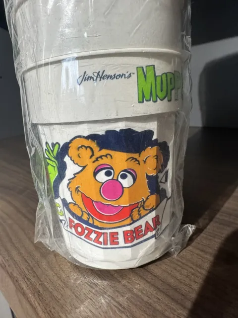 Graffi VINTAGE Muppet Plastic cup Set Of 8 Kermit, Fozzie, Animal Original