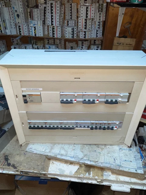 Armoire coffret tableau électrique pre-cablé , disjoncteur triphasé et monophasé
