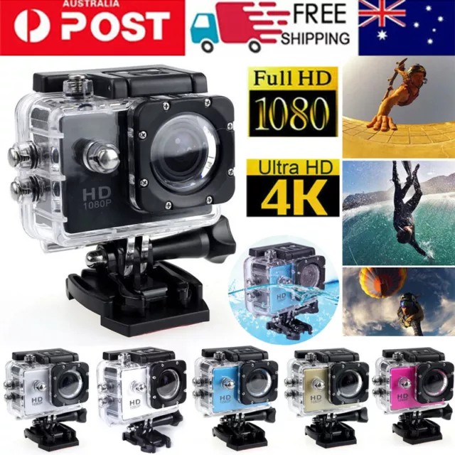 1080P Sports Action Camera Ultra HD Waterproof Video Recorder Diving For Go Pro