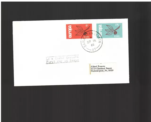 Irlanda- 1965 fdc europa cept