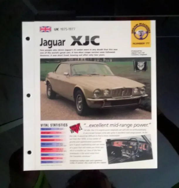 Imp jaguar xjc information brochure hot cars hot rod race car sedan dealer