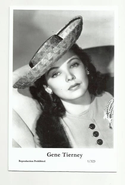 (Bx28) Gene Tierney Swiftsure Photo Postcard (1/323) Filmstar Pin Up Glamor
