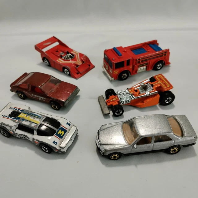 VINTAGE HOT WHEELS Lot 70's 80's Hong Kong Die Cast (6 Cars) 1.99