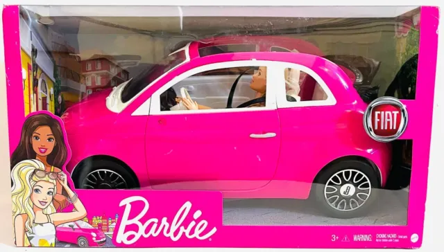 GXR57 - BARBIE - the cartoon world - Barbie Bambola e Fiat 500, Veicolo  Rosa a 4 Posti con Accessori, GXR57