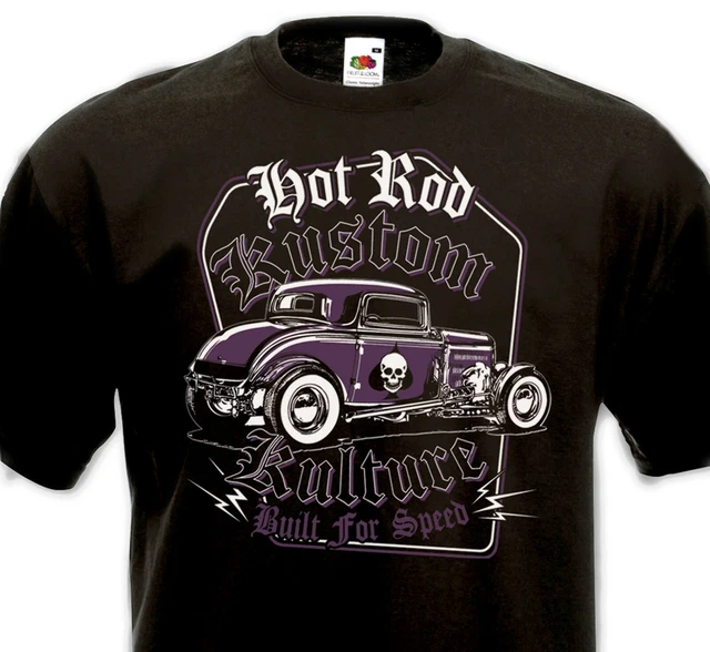 Lucky 7® T-shirt pour homme - Classic Auto Oldschool Hot Rod Car Tuning Garage - S à 4XL, Blanc., S Lucky 7® T-shirt pour homme - Classic Auto Oldschool Hot Rod Car Tuning Garage - S à 4XL, Blanc., S