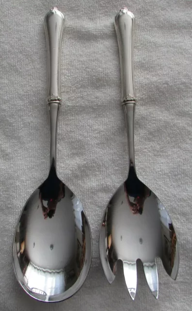 Old Newbury Towle Sterling Silver Handle Stainless-Steel Two-piece Salad Set