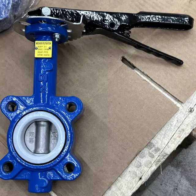 2” Butterfly Valve Lug Stainless Pinless Disc PTFE Seat