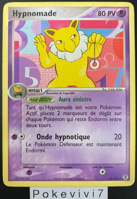 Carte Pokemon HYPNOMADE 25/112 Rare Bloc EX Rouge Feu Vert Feuille FR OCCASION