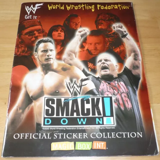 Magic Box WWF Wrestling *SMACKDOWN! STICKERALBUM* 2000 KOMPLETT wwe raw hasbro 8