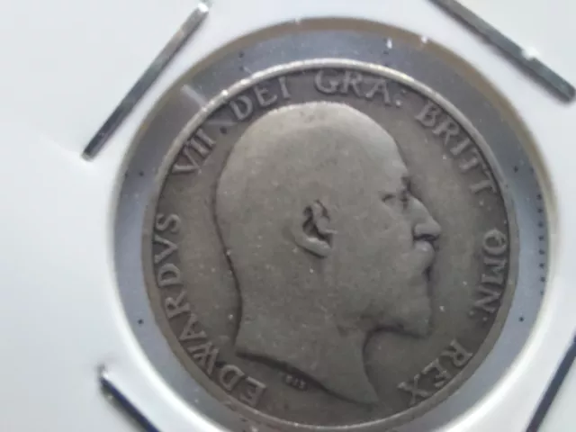 1906 King Edward VII .925 Silver Shilling #2