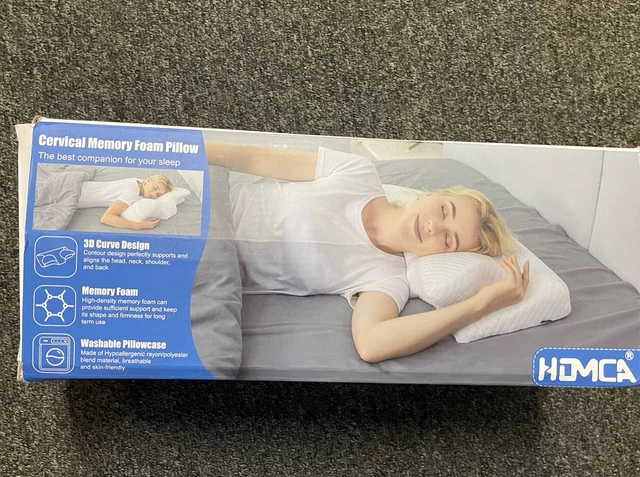 HOMCA Memory Foam Cervical Pillow 2 in 1 Ergonomic Contour Orthopedic Pillow