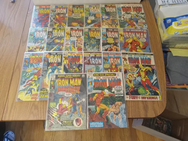 Lot Of 20 Vintage The Invincible Iron Man Comics 20 - 48, 6 KEYS,  2 Specials
