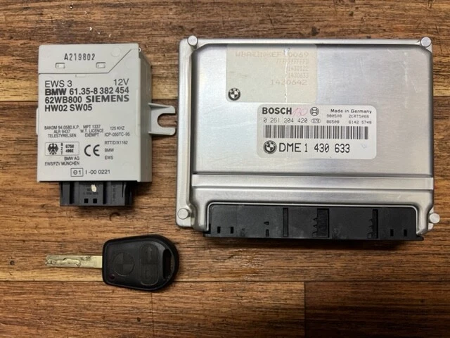 BMW E46 M43 318iA control unit DME engine control unit incl EWS and key ...