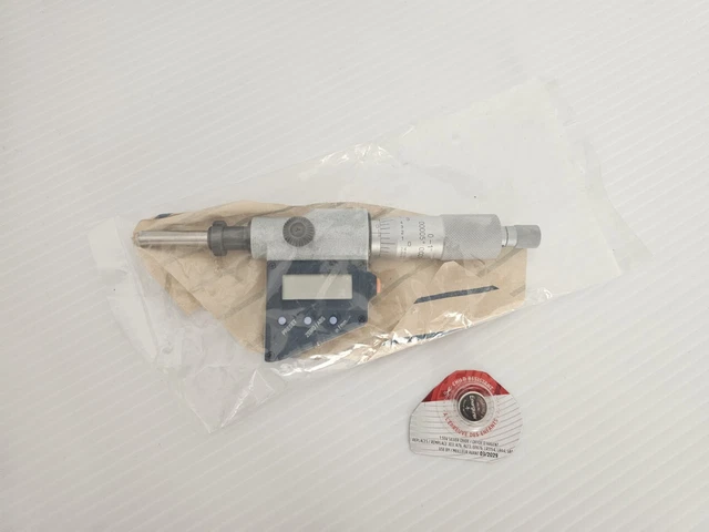 New Mitutoyo 350-712-30  0-1" .00005" .001mm Digimatic Micrometer Head &Battery