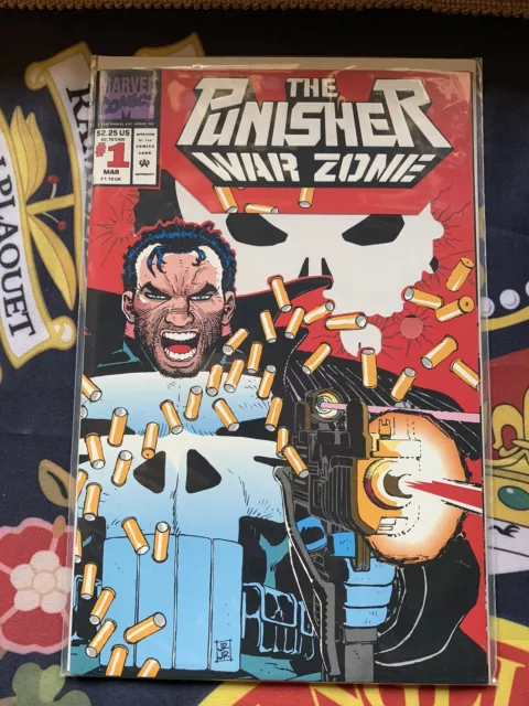 Punisher War Zone Issue #1 1992 Marvel Key Comic John Romita Jr Wraparound Cover