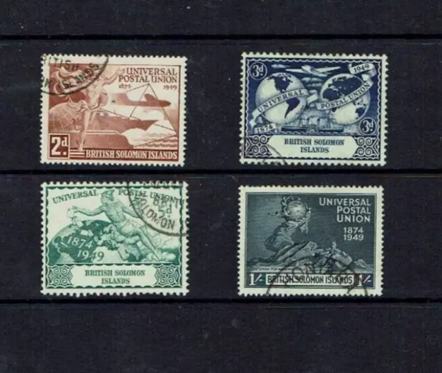 British Solomon Islands: 1949, 75th Anniversary of the UPU, Fine Used set