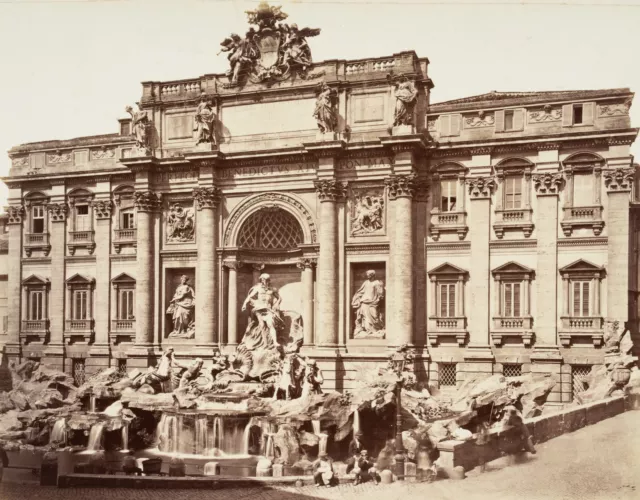 FRATELLI ALINARI (19.Jhd), Trevi-Brunnen, Rom, um 1880, Albuminpapierabzug