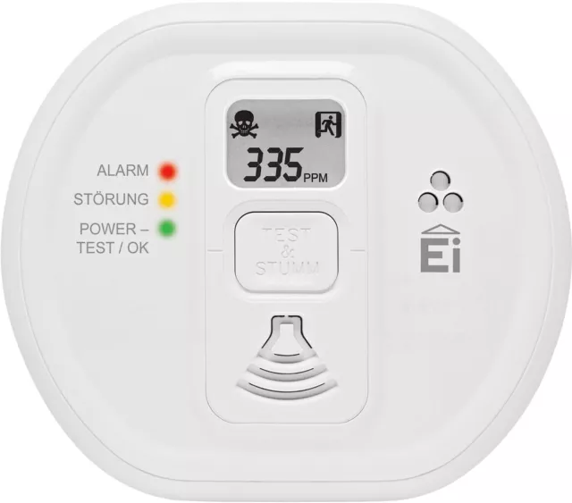 Ei Electroniks Kohlenmonoxid Warnmelder Ei208D,LCD-Display