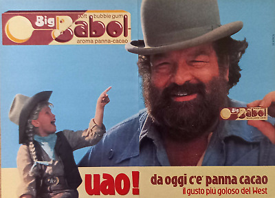 Pubblicità Advertising Werbung Italian 1989 BIG BABOL E BUD SPENCER PANNA CACAO
