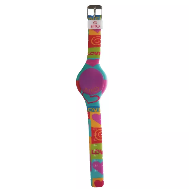 Orologio ZITTO MINI POP LOVE Flash Edition Silicone Colorato 36mm NEW