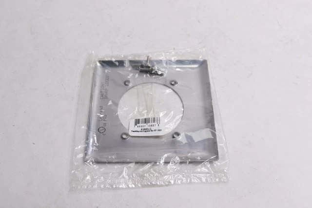 Pass & Seymour 2 Gang Round Opening Metal Wall Plate Chrome 2.49" S3863C