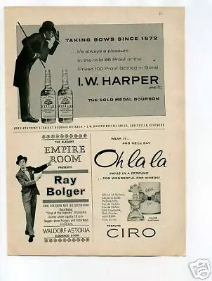 Ray Bolger Emil Coleman Empire Room 1940's Original Ad