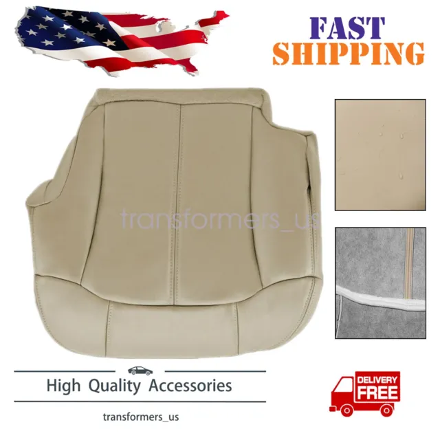 For 99-02 Chevy Tahoe Suburban Driver Side Bottom Leather Seat Cover Light Tan