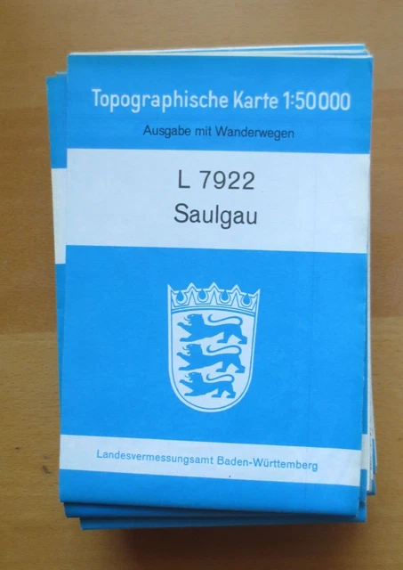 r1-1) Topographische Karte 1 : 50000   Saulgau    L 7922
