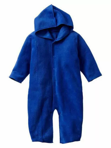 Baby Gap Blue Fleece Hoody Blanket Romper 3-6 Months $35 NWT