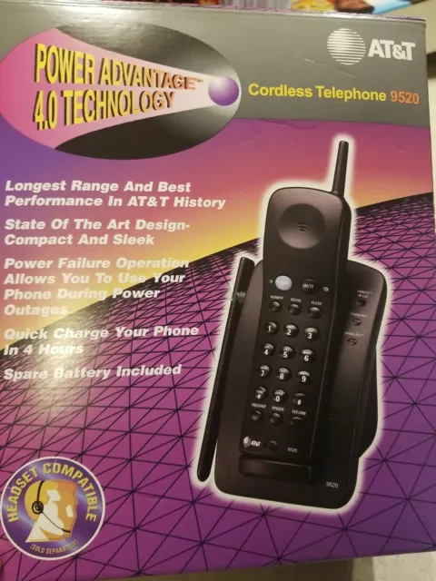 Vintage Genuine AT&T 5200 Cordless Home Telephone ATT Landline U1