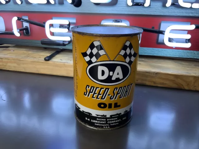 BID TO WIN!!! DA D-A SPEED SPORT Metal MOTOR OIL CAN Quart Racing Oil Flags BID TO WIN!!! DA D-A SPEED SPORT Metal MOTOR OIL CAN Quart Racing Oil Flags