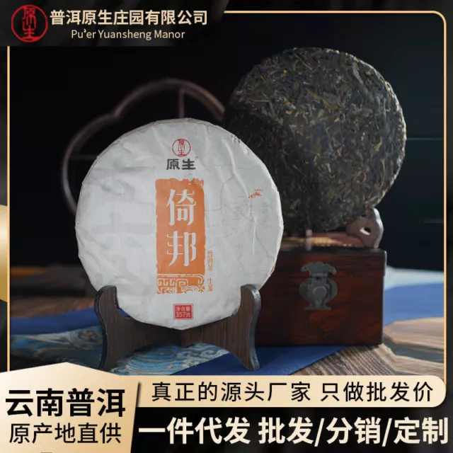 Bio Puerh Yibang Tee Berg 357g Puerh Rohe Tee Kuchen