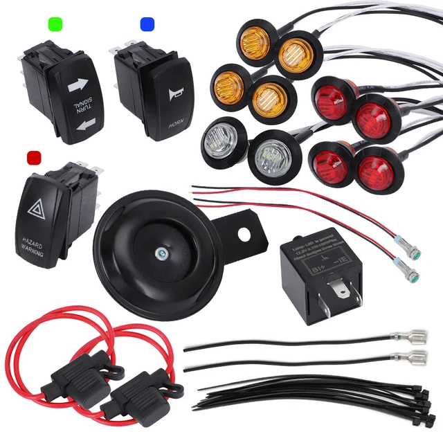 UTV Turn Signal Kit with Horn, Plug-N-Play ATV Blinker Kit