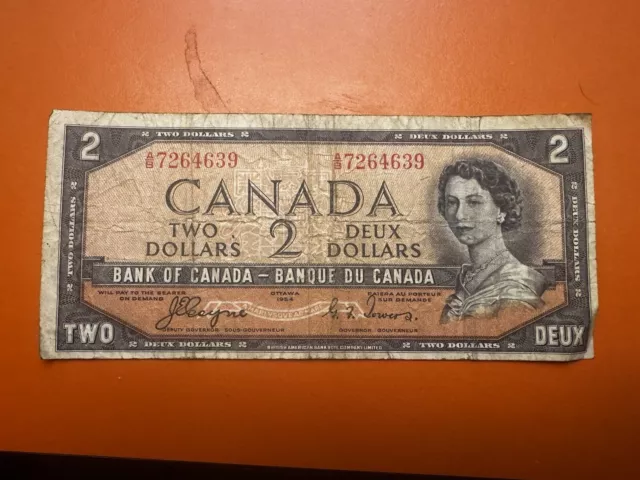 1954 $2 Bank Of Canada (Devils Face)