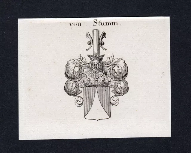 1820 Muet Armoiries Adel Coat De Arms Heraldry Héraldique Gravure sur Cuivre
