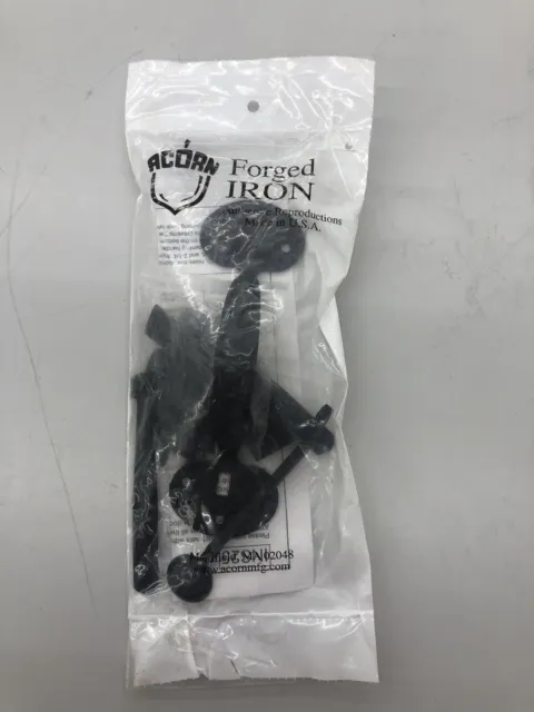 Acorn RTHBR Bean Thumb Latch Combo Black Iron Set