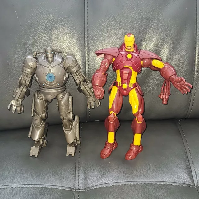 RARE Marvel Legends Unleashed IRON MAN  Figure Hasbro 2008 & SMASH Iron Monger