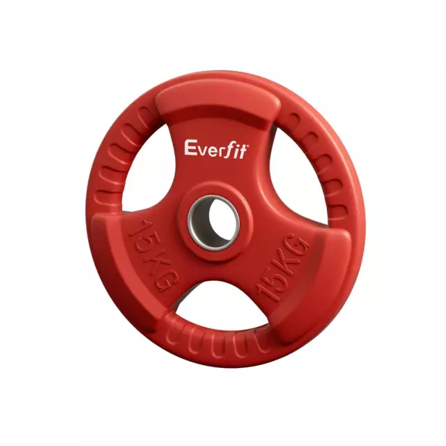 Everfit Weight Plates Standard 15kg Dumbbell Barbell Plate Weight Lifting Gym