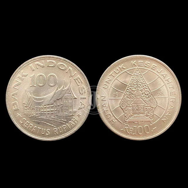 Indonesia Coin 100 Rupiah Puppet 1978 Nickel Perfect Condition