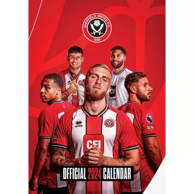 2024 CALENDAR SHEFFIELD United FC Month to View A3 Wall Hang Football
