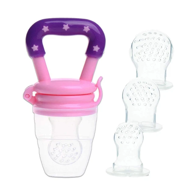 Chupete chupete de frutas para bebé comida fresca silicona tesoro repuesto (S, M, L) ql