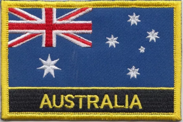 Australia Flag Embroidered Patch Badge - Sew or Iron on